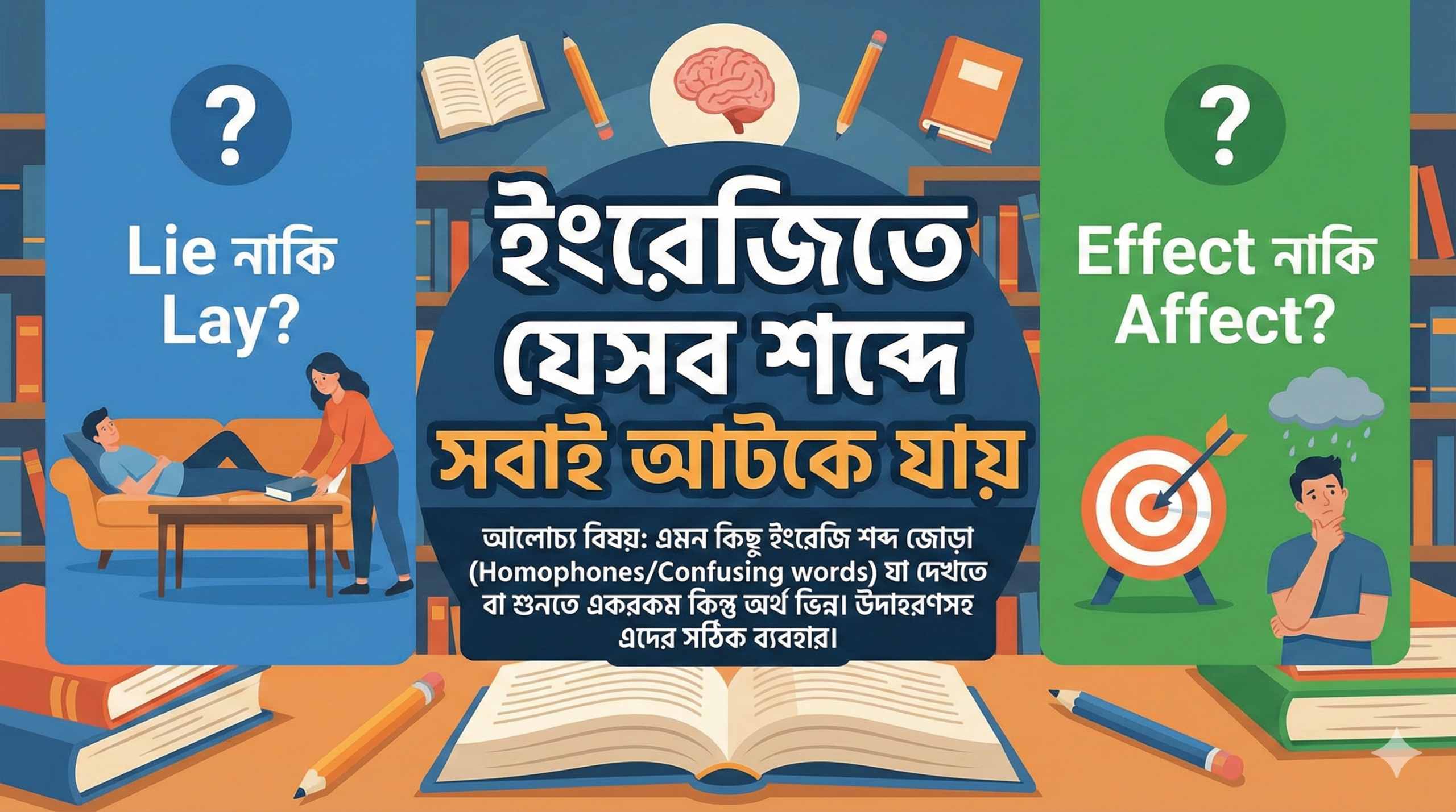Lie নাকি Lay? Effect নাকি Affect? ইংরেজিতে যেসব শব্দে সবাই আটকে যায়